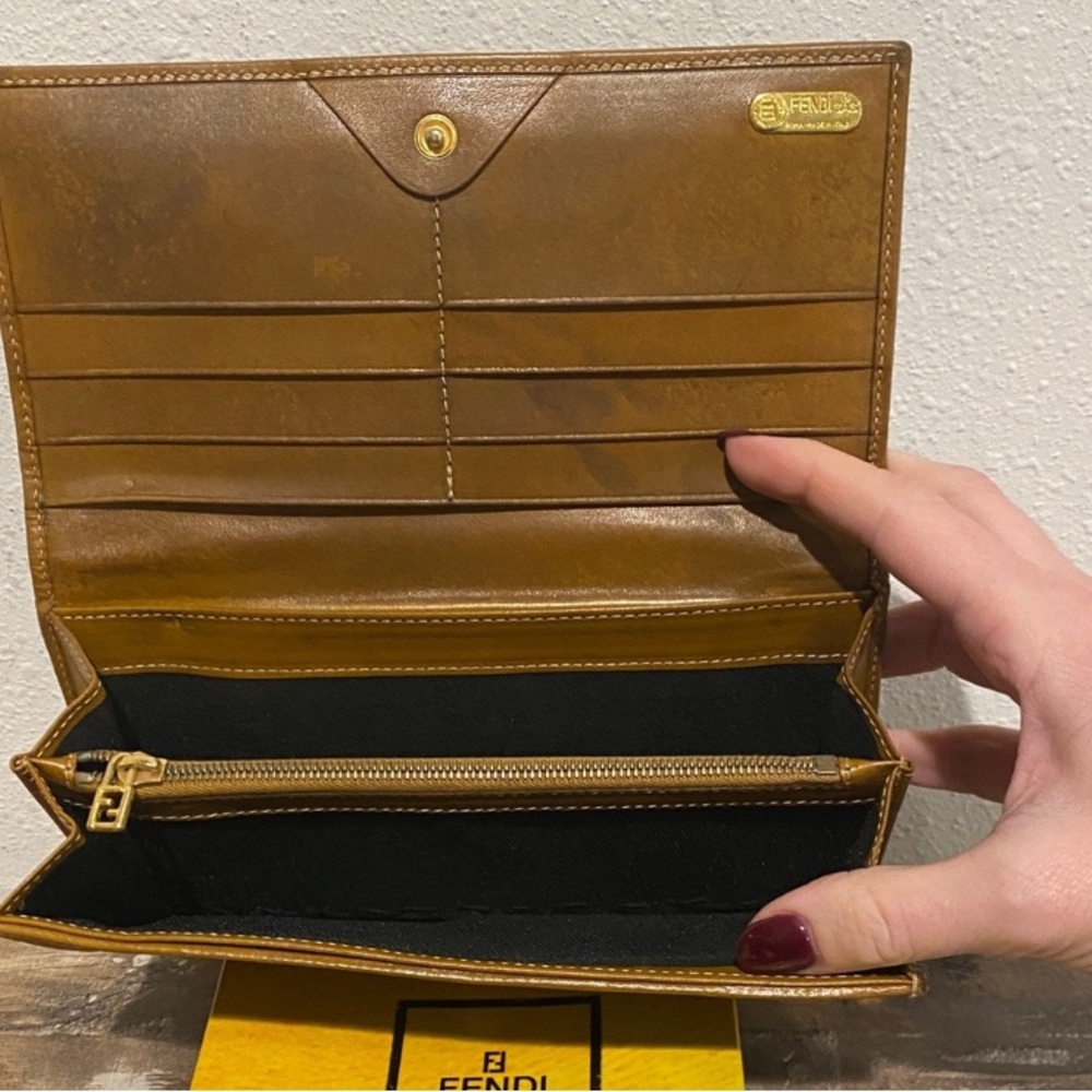 FENDI Vintage Penguin Canvas Monogram Long Wallet EUC - Picture 4 of 14
